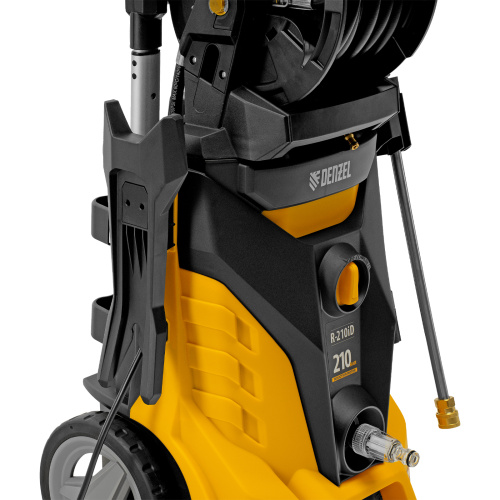 Моечная машина высокого давления R-210iD, 2600 Вт, 210 бар, 8.0 л/мин, асинхронный двигатель, барабан Denzel по ценам производителя в Москве с доставкой по всей России