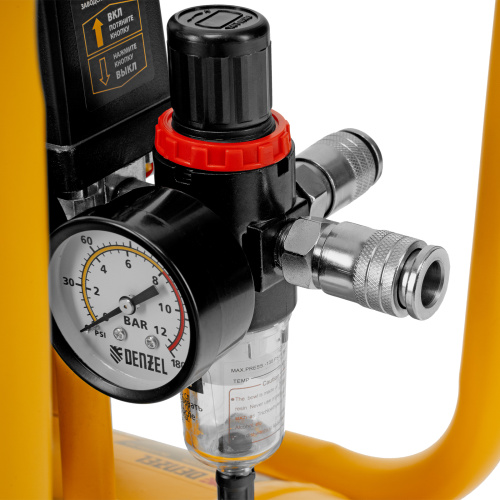 Компрессор безмасляный, малошумный DLS 2200/50, 2200 Вт, 2x1100, 50 л, 380 л/мин Denzel по ценам производителя в Москве с доставкой по всей России