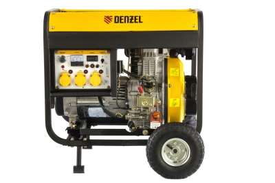 Генератор дизельный DD6300Е, 5.0 кВт, 220 В/50 Гц, 15 л, электростартер Denzel по ценам производителя в Москве с доставкой по всей России