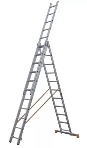 Лестница 3-х секционная алюминиевая 3*11 по ценам производителя в Москве с доставкой по всей России