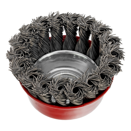 Щетка для УШМ, 75 мм, М14, "чашка", крученая проволока 0.5 мм Matrix по ценам производителя в Москве с доставкой по всей России