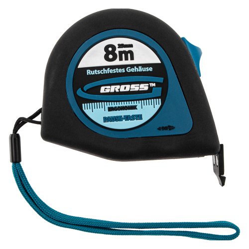 Рулетка "Ergonomisch",8 м x 25 мм,магнитный обрезиненный зацеп Gross по ценам производителя в Москве с доставкой по всей России