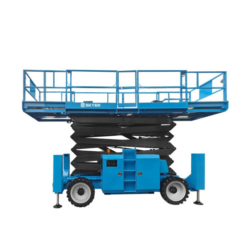 Подъемник самоходный дизельный ножничный с выдвижными платформами SKYER DPL1568 по ценам производителя в Москве с доставкой по всей России