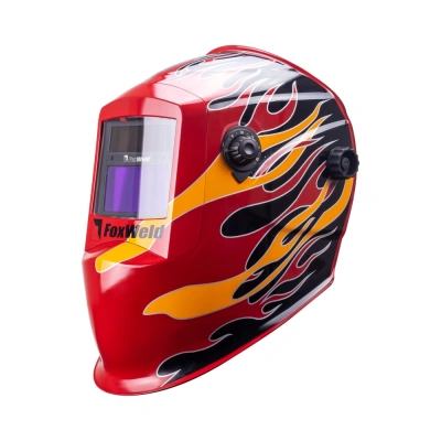 Маска сварщика КОРУНД-2 "огонь" (ф-р 7100V, пр-во FoxWeld/КНР),без коробки по ценам производителя в Москве с доставкой по всей России