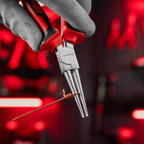 Круглогубцы Nickel, 160 мм, никелированные, двухкомпонентные рукоятки Matrix по ценам производителя в Москве с доставкой по всей России