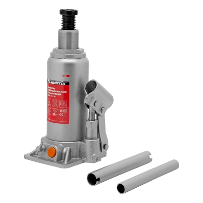 Домкрат гидравлический бутылочный, 5 т, h подъема 197-382 мм Matrix по ценам производителя в Москве с доставкой по всей России