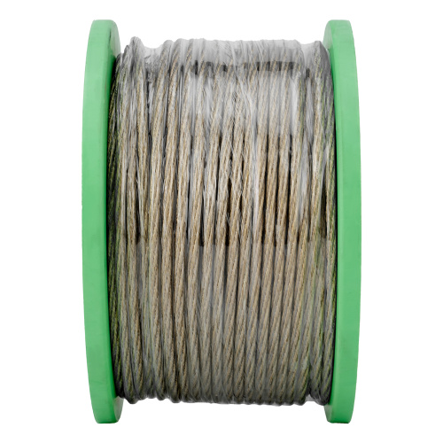 Трос металлополимерный прозрачный ПР-5.0, толщина 4.0 мм, катушка 100 метров Сибртех по ценам производителя в Москве с доставкой по всей России