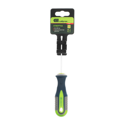 Отвертка, SL3 х 80 мм, CrV, трехкомпонентная рукоятка Сибртех по ценам производителя в Москве с доставкой по всей России
