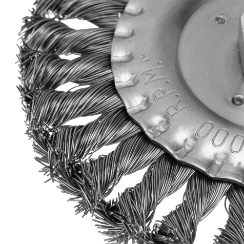 Щетка для УШМ 150 мм, М14, плоская, крученая проволока 0.5 мм Matrix по ценам производителя в Москве с доставкой по всей России