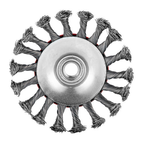 Щетка для УШМ, 115 мм, М14, "тарелка", крученая проволока 0.5 мм Matrix по ценам производителя в Москве с доставкой по всей России
