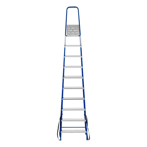 Стремянка, 10 ступеней, стальной профиль, алюминиевые ступени Сибртех по ценам производителя в Москве с доставкой по всей России