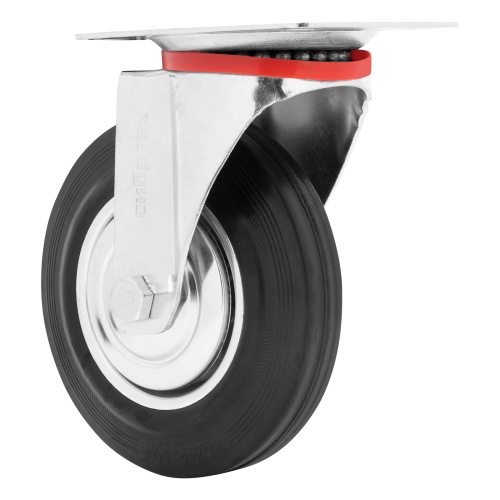 Колесо поворотное D 160 мм, крепление  платформенное Сибртех по ценам производителя в Москве с доставкой по всей России