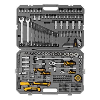 Набор инструментов, 1/2", 1/4", CrV, S2, пластиковый кейс, 194 предмета Denzel по ценам производителя в Москве с доставкой по всей России