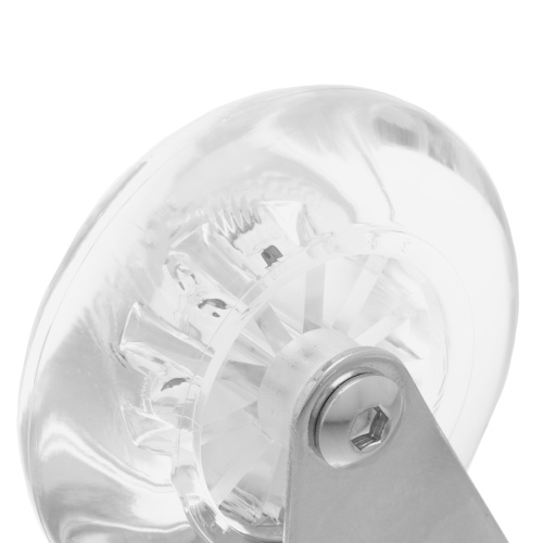 Колесо ПУ прозрачное поворотное d-75 мм, крепление платформенное Сибртех по ценам производителя в Москве с доставкой по всей России