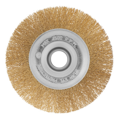 Щетка для УШМ, 150 мм, посадка 22.2 мм, плоская, латунированная витая проволока Matrix по ценам производителя в Москве с доставкой по всей России