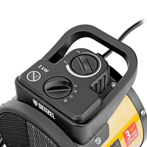 Тепловая пушка, керамический нагреватель (тепловентилятор) DHC 2-100, 230 В, 0.025/1/2 кВт Denzel по ценам производителя в Москве с доставкой по всей России