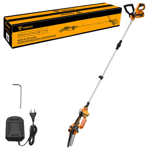 Цепная пила-высоторез аккумуляторная DEKO DKCHS 20-150, 20В, 1x4.0Ач по ценам производителя в Москве с доставкой по всей России