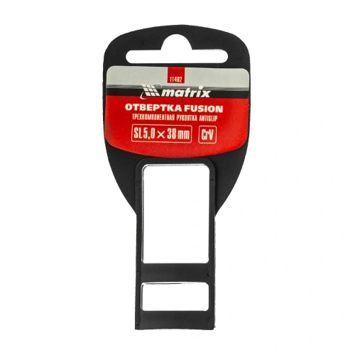 Отвертка Fusion, SL5 х 38 мм, CrV, трехкомпонентная рукоятка "Anti slip" Matrix по ценам производителя в Москве с доставкой по всей России