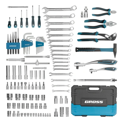 Набор инструментов, 1/4", 1/2", CrV, 120 зубьев, 115 предметов Gross по ценам производителя в Москве с доставкой по всей России