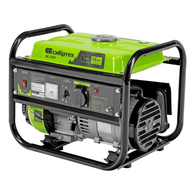 Генератор бензиновый БС-1200, 1 кВт, 230 В, четырехтактный, 5.5 л, ручной стартер Сибртех купить в Москве с доставкой по всей России | ProtosMarket.ru
