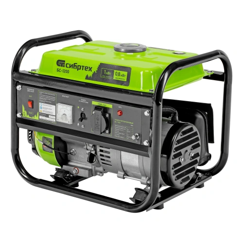 Генератор бензиновый БС-1200, 1 кВт, 230 В, четырехтактный, 5.5 л, ручной стартер Сибртех по ценам производителя в Москве с доставкой по всей России