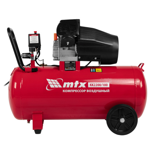 Компрессор воздушный КК-2200/100, 2,2 кВт, 350 л/мин, 100 л, прямой привод, масляный MTX по ценам производителя в Москве с доставкой по всей России