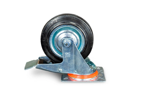 Колесо поворотное резина SCb 63 160 мм с тормозом (N) по ценам производителя в Москве с доставкой по всей России