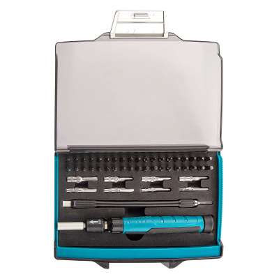 Отвертка с набором бит и торцевых головок для точных работ, гибкий привод, 48 шт, CrMo Gross по ценам производителя в Москве с доставкой по всей России