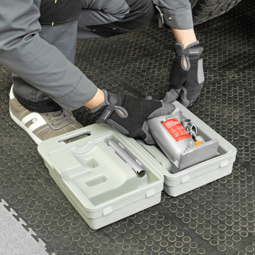 Домкрат гидравлический бутылочный, 5 т, h подъема 197-382 мм, в пластиковом кейсе Matrix по ценам производителя в Москве с доставкой по всей России