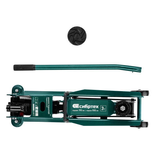 Домкрат гидравлический подкатной, 3 т, 192-532 мм, SUV Сибртех по ценам производителя в Москве с доставкой по всей России