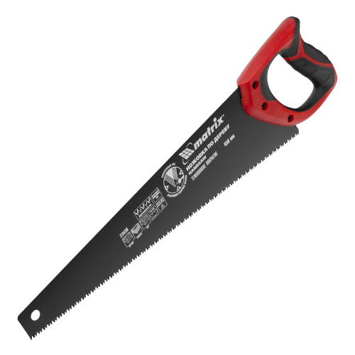 Ножовка по дереву, 450 мм, 7-8 TPI, зуб-3D, каленый зуб, тефлоновое покрытие полотна, двухкомпонентная рукоятка Matrix по ценам производителя в Москве с доставкой по всей России