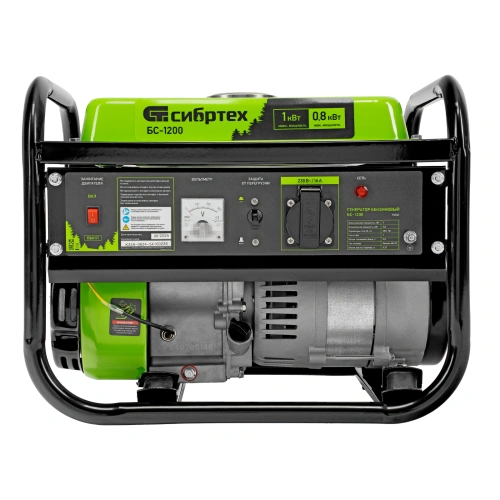Генератор бензиновый БС-1200, 1 кВт, 230 В, четырехтактный, 5.5 л, ручной стартер Сибртех по ценам производителя в Москве с доставкой по всей России