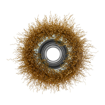 Щетка для УШМ, 65 мм, М14, "чашка", латунированная витая проволока Matrix по ценам производителя в Москве с доставкой по всей России