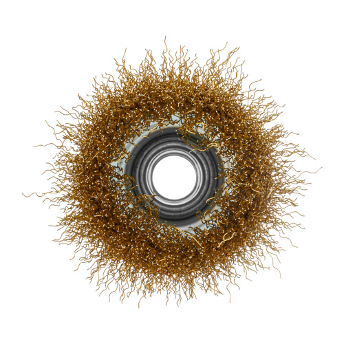 Щетка для УШМ, 65 мм, М14, "чашка", латунированная витая проволока Matrix по ценам производителя в Москве с доставкой по всей России