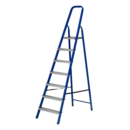 Стремянка, 7 ступеней, стальной профиль, алюминиевые ступени Сибртех по ценам производителя в Москве с доставкой по всей России