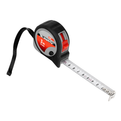 Рулетка Continuous fixation,3 м х 16 мм,двухкомпонентный корпус,плавная фиксация Matrix по ценам производителя в Москве с доставкой по всей России