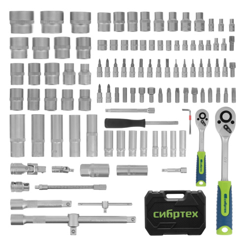Набор инструментов, 1/2", 1/4", 108 предметов// Сибртех по ценам производителя в Москве с доставкой по всей России