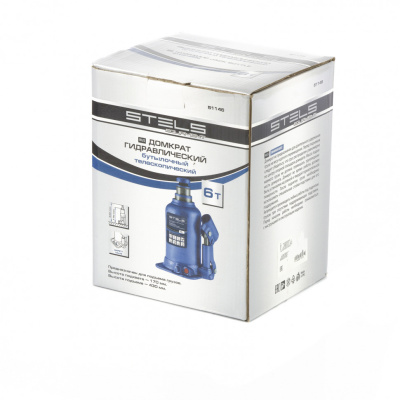 Домкрат гидравлический бутылочный телескопический, 6 т, подъем 170-430 мм Stels по ценам производителя в Москве с доставкой по всей России