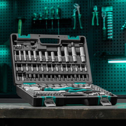 Набор инструментов 1/2", 1/4", CrV, 12 гранные головки, пластиковый кейс, 94 предмета Stels по ценам производителя в Москве с доставкой по всей России