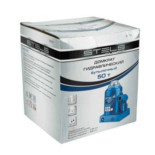 Домкрат гидравлический бутылочный, 50 т, H подъема 236-356 мм Stels по ценам производителя в Москве с доставкой по всей России
