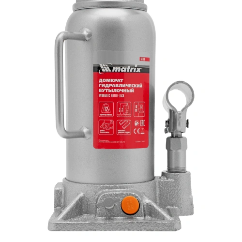 Домкрат гидравлический бутылочный, 12 т, h подъема 230-465 мм Matrix по ценам производителя в Москве с доставкой по всей России