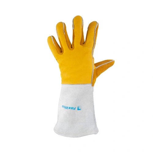 Краги спилковые водоотталкивающие Защита (артикул 10-2750L, пр-во FoxWeld/КНР) по ценам производителя в Москве с доставкой по всей России