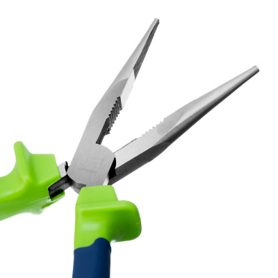 Длинногубцы прямые, 200 мм, двухкомпонентные рукоятки Сибртех по ценам производителя в Москве с доставкой по всей России