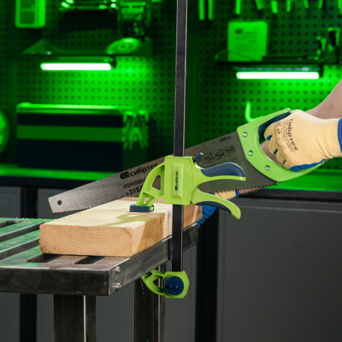 Струбцина F-образная, быстрозажимная, 900 х 70 х 1130 мм, пластиковый корпус, фиксатор, двухкомпонентная рукоятка Сибртех по ценам производителя в Москве с доставкой по всей России