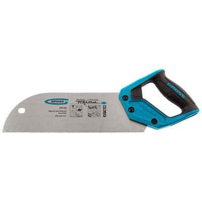 Пила для фанеры с запилом Piranha, 300 мм/12", 11-12 TPI, каленый зуб 3D, двухкомпонентная рукоятка Gross по ценам производителя в Москве с доставкой по всей России