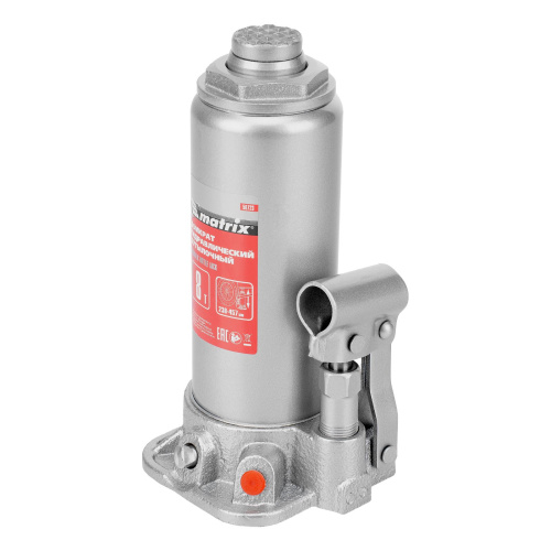 Домкрат гидравлический бутылочный, 8 т, высота подъема 230-457 мм Matrix по ценам производителя в Москве с доставкой по всей России