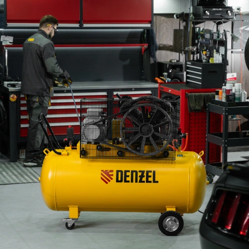 Компрессор воздушный рем. привод BCV 5500-T/270, 5,5 кВт, 270 литров, 850 л/мин Denzel по ценам производителя в Москве с доставкой по всей России