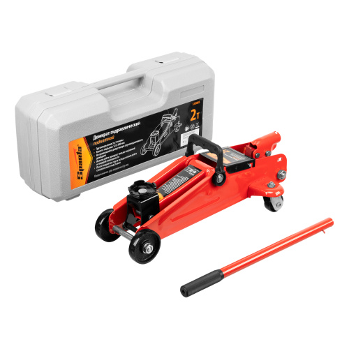 Домкрат гидравлический подкатной, 2 т, h подъема 125-300 мм, в пластиковом кейсе Sparta по ценам производителя в Москве с доставкой по всей России