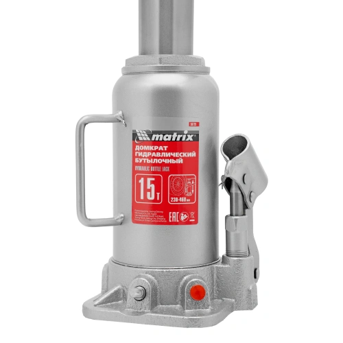 Домкрат гидравлический бутылочный, 15 т, высота подъема 230-460 мм Matrix по ценам производителя в Москве с доставкой по всей России