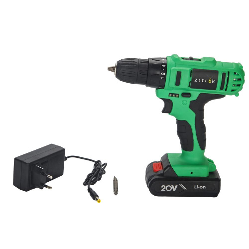 Аккумуляторная дрель-шуруповерт Zitrek Green 20-Li Plus, 20В, 2х2.0 Ач по ценам производителя в Москве с доставкой по всей России